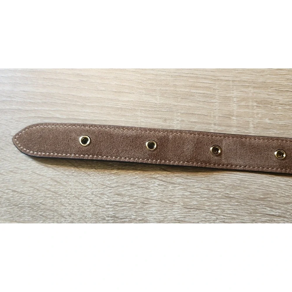 Coach Light Brown Suede /brown Leather Gold Buckle Size XL 16
